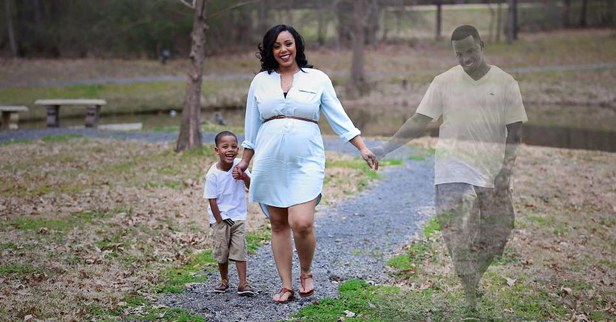 Pregnant Mother Pays Tribute To Late Husband In Touching Photo Shoot